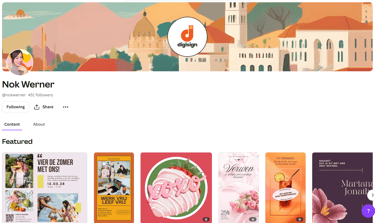 Canva creator profile of Nok Werner