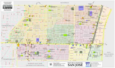 Mapa de San José Temperley
