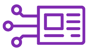 Schaltkreis mit Interface – Symbol für automatisierte Workflows mit KI-Unterstützung.
