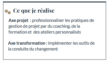 description du service Ancrer les bonnes pratique de gestion de projet et de conduite du changement