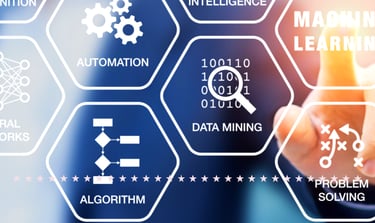 image of AI and data mining used in a financial business setting
