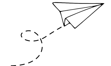 Illustration of a paper airplane