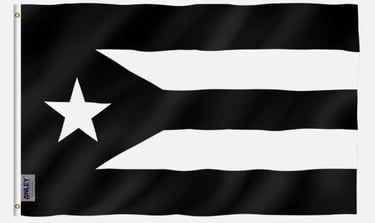 black Puerto Rican flag