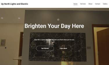 Lights and electric company website designed by Tundra Co. — Michigan