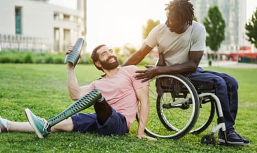 Grandes lesionados con protesis en piernas
