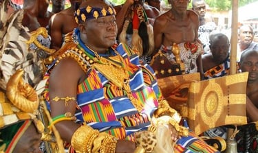 The Ashanti King in Ghana during Akwasidae Festival