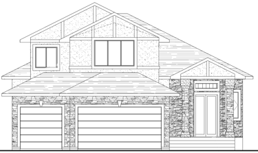 a house with a garage and garage door