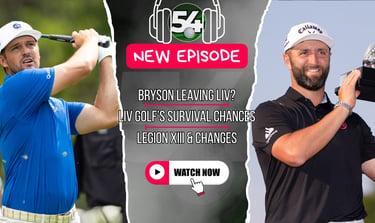 Watch 54 Golf podcast episodes on YouTube! (photos: LIV Golf)