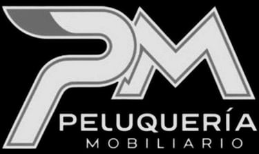logotipo PM Peluquería Mobiliario, logo de mobiliario para peluquerías, marca de muebles para salones de belleza