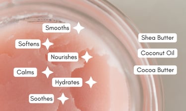 Natural vegan non-toxic lip balm handmade from the beauty party box, smooths and hydrates lips