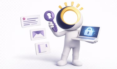 Illustration symbolizing digital assets built through repeatable online business systems