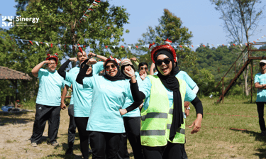 Keseruan Outbound Fun games Jogja Sinergy Adventure 