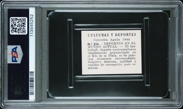 1940s Coleccion Aguila Uruguay basketball card