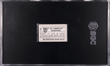1948 Topps Magic Photos #3-B Ed Macauley All American Basketball Card (back)