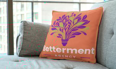 a Betterment Agency cushion