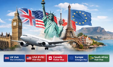 Visit Visa Abroad Consultancy providing UK, USA B1/B2, Canada, Schengen Europe, and South Africa vis