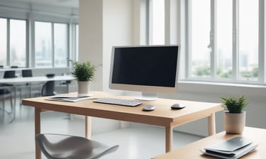 Modern salon interior with elegant styling chairs and bright mirrors.