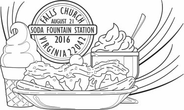 Show cancel illustration celebrating soda fountains