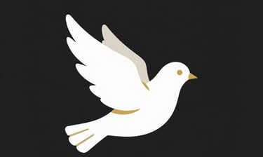 two white doves flying