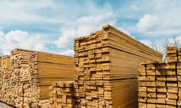 metre uzunlukta çam inşaatlık kereste – stok görüntüsü