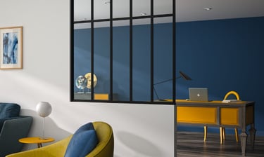 verrière bureau salle a mangé noire