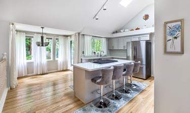Modern kitchen photo and staging idea for a contemporary residential home listing.