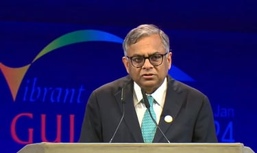 chairman of Tata Sons shri Natarajan Chandrasekaran at Vibrant Guajrat Invest India