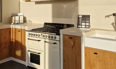 oak wood kitchen ibiza minimalist design