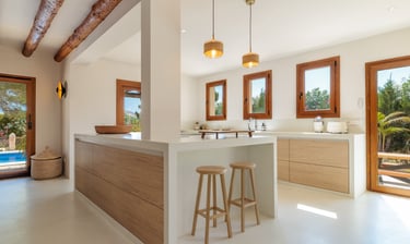 mediterranean kitchen design ibiza oak wood
