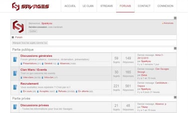 Clan Aegis France site web en 2012
