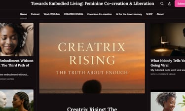 a screen shot of a website page with a picture of a woman in a white