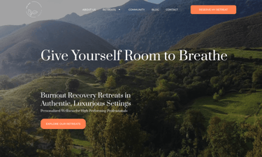 Scenic mountain landscape for Step Into Tranquility’s burnout recovery retreats