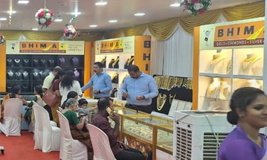Exhibition by Bhima Jewellers Kerla using our Portable Showcases