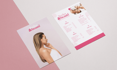 Réalisation : Flyer Perles et beauté - Amy Atelier Graphique