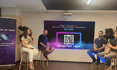 panel with Daiana, Andrei, Daniel and Adrian
