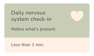 Daily nervous system check in for anxiety