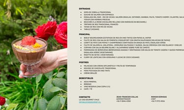menú almuerzo gourmet le coq gourmet
