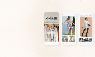 Mobile UX design for a fashion e-commerce brand. By UrBrand Studio.