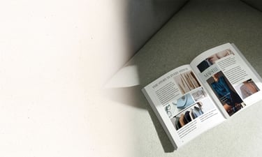 Editorial design for luxury fashion print catalog. By UrBrand Studio.