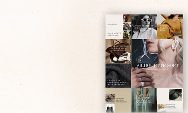 Instagram branding for a modern fashion label. By UrBrand Studio.