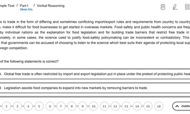 TAO EPSO Verbal screenshot