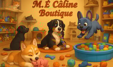 Boutique, Mascottes de M. É câline salon de toilettage 