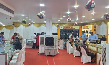 Exhibition by Bhima Jewellers Kerla using our Portable Showcases
