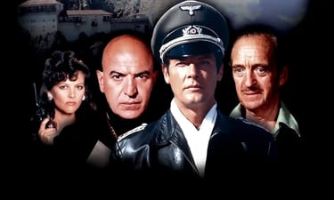 Escape to Athena Wallpaper feature Roger Moore