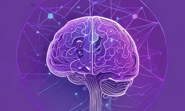 a computer circuit board with a brain on it