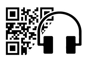 a qr coder with a qr coder and headphones