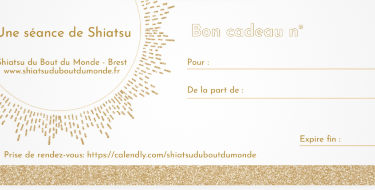 Bon cadeau pour une séance de Shiatsu