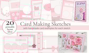 Card making sketches for handmade card making beginners