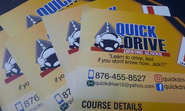 driving lesson flyer