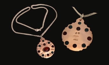 Plique-a-jour jewelry pendant